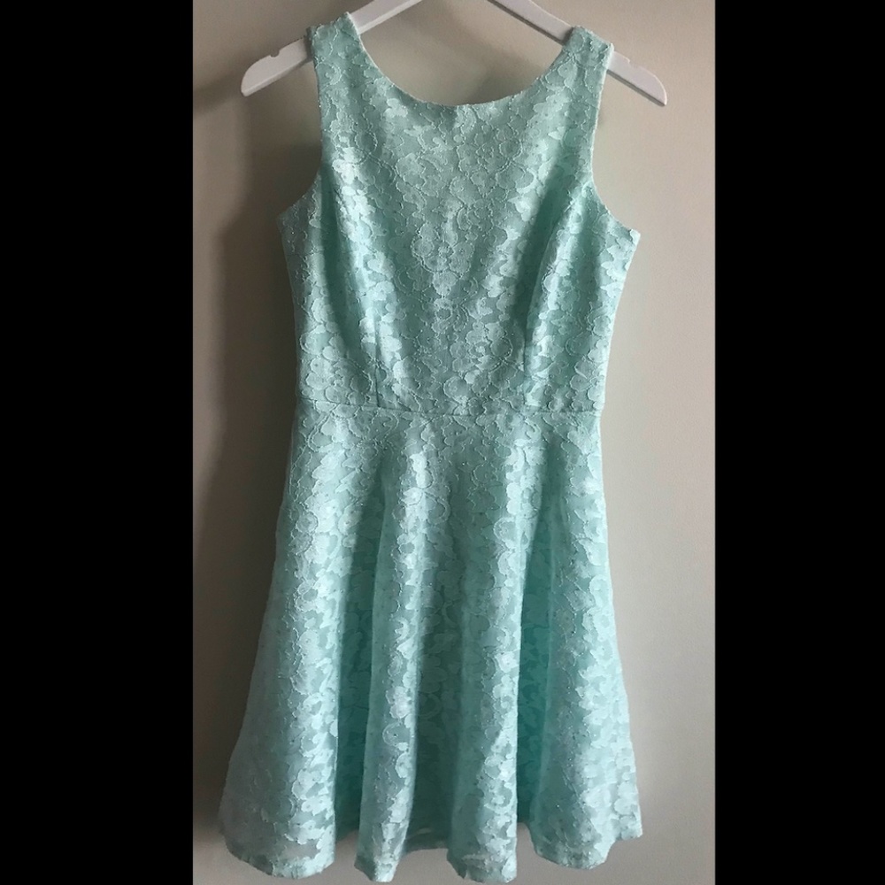 New Green Mint Mini Lace Dress NWT